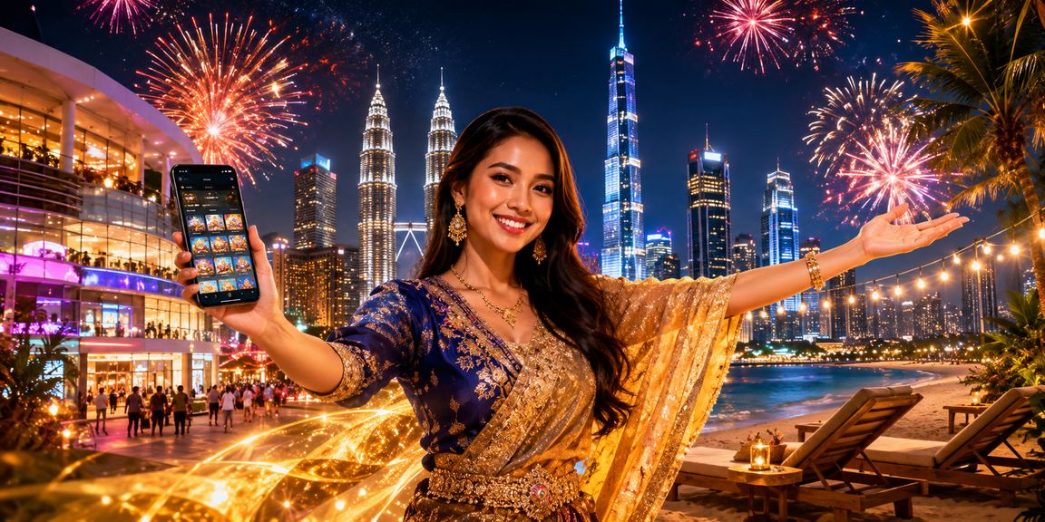 Pemain di Kuala Lumpur mengakses permainan jackpot m13win melalui aplikasi kasino mudah alih