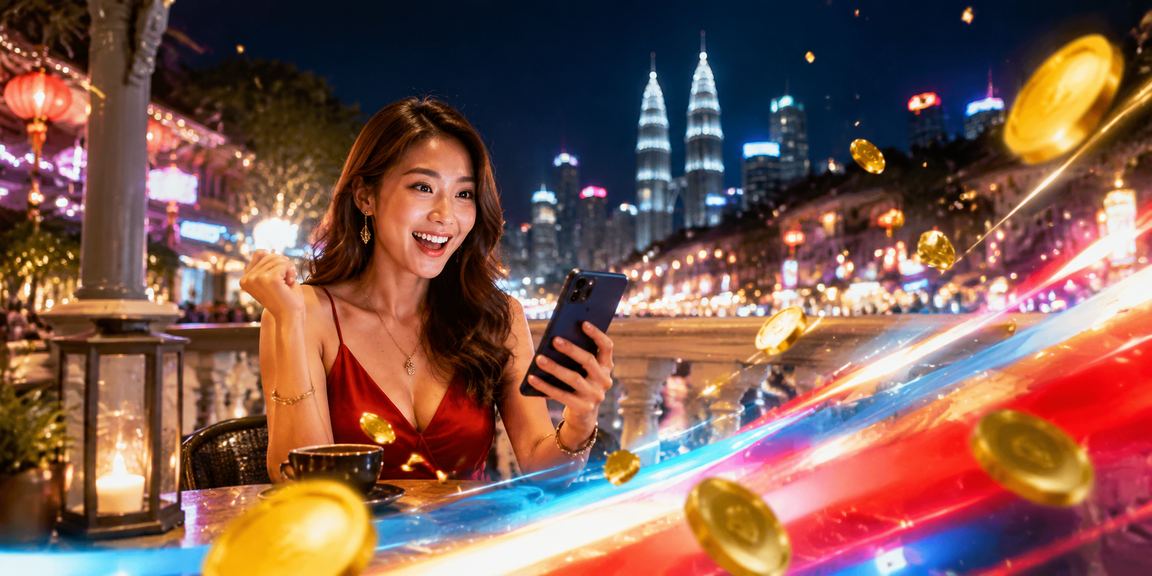 Pemain menuntut Bonus Selamat Datang m13win melalui telefon mudah alih di Kuala Lumpur